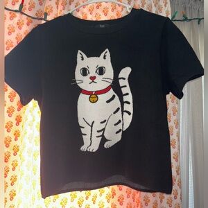 Lucky Kitty Knit Baby Tee